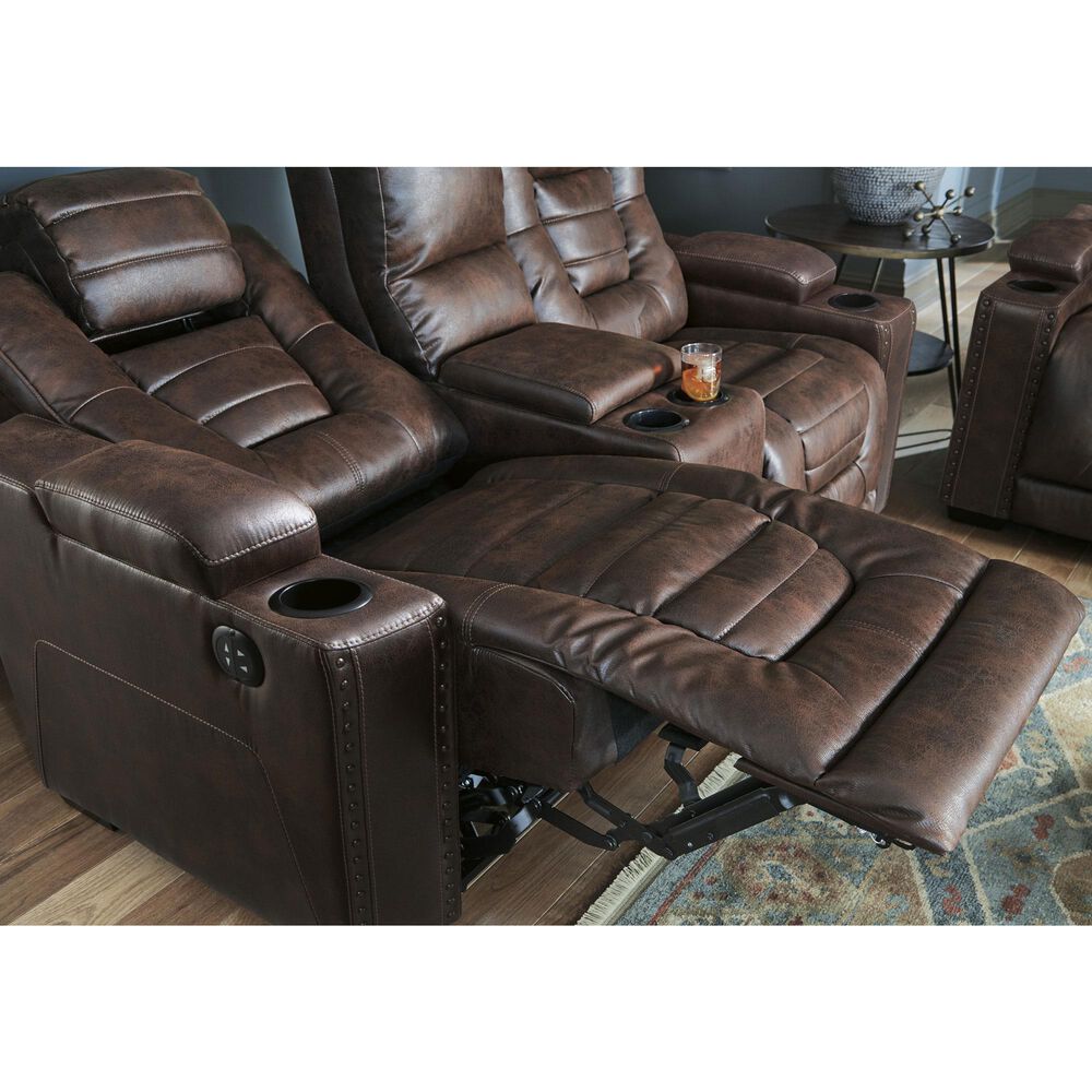 Ashley Owner&#39;s Box Power Reclining Sofa in Thyme, , large