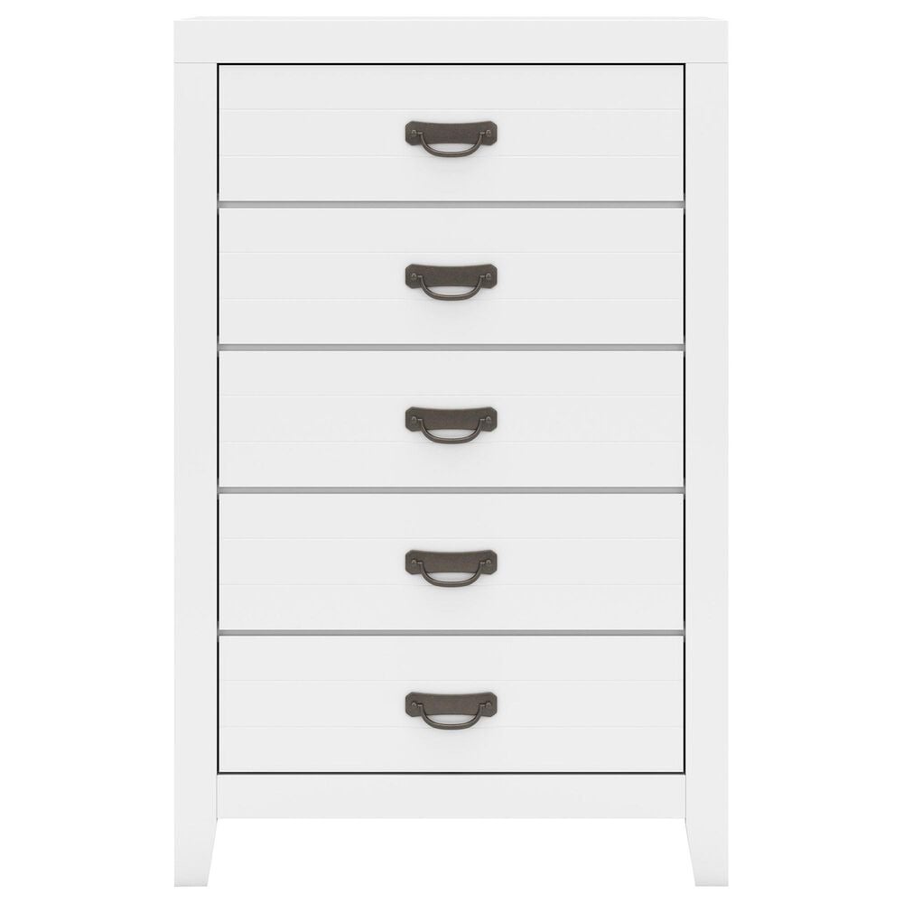 Ashley Binterglen 5-Piece King Panel Bedroom Set in White, , large