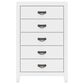 Ashley Binterglen 5-Piece King Panel Bedroom Set in White, , large