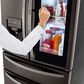 LG 2-Piece Kitchen Package with 22.3 Cu. Ft 4-Door French Door Refrigerator and Single Door Freezer in Black Stainless Steel, , large