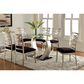 Furniture of America Russell Dining Table in Silver and Black - Table Only, , large
