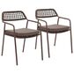 Zuo Modern Rio Outdoor Dining Chair in Brown (Set of 2), , large