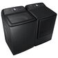 Samsung 5.2 Cu. Ft. Smart Top Load Impeller Washer and 7.4 Cu. Ft. Electric Dryer in Brushed Black, , large