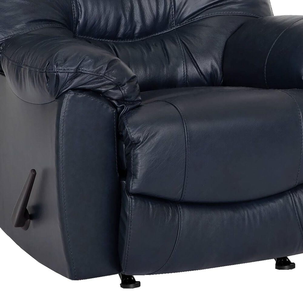 Moore Furniture Trilogy Manual Rocker Recliner in Federica Navy, , large