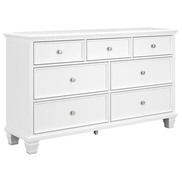 Signature Design by Ashley Fortman 7-Drawer Dresser in White, , large