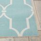 Nourison Home & Garden RS087 10" x 13" Aqua Indoor/Outdoor Area Rug, , large
