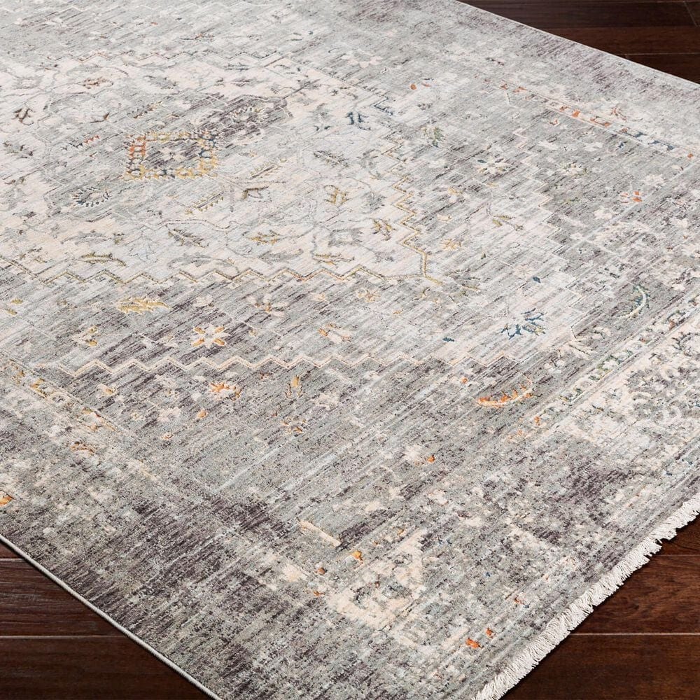 Surya Presidential PDT-2311 Dusty Sage, Gray, Charcoal, Ivory, Wheat, Ice Blue, Blue, Light Olive, Saffron and Orange 11&#39;6&quot; x 15&#39;6&quot; Area Rug, , large