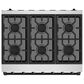 Thor Kitchen Gordon Ramsay 6 Cu. Ft. Professional Gas Range with Black Handle Kit in Stainless Steel, , large
