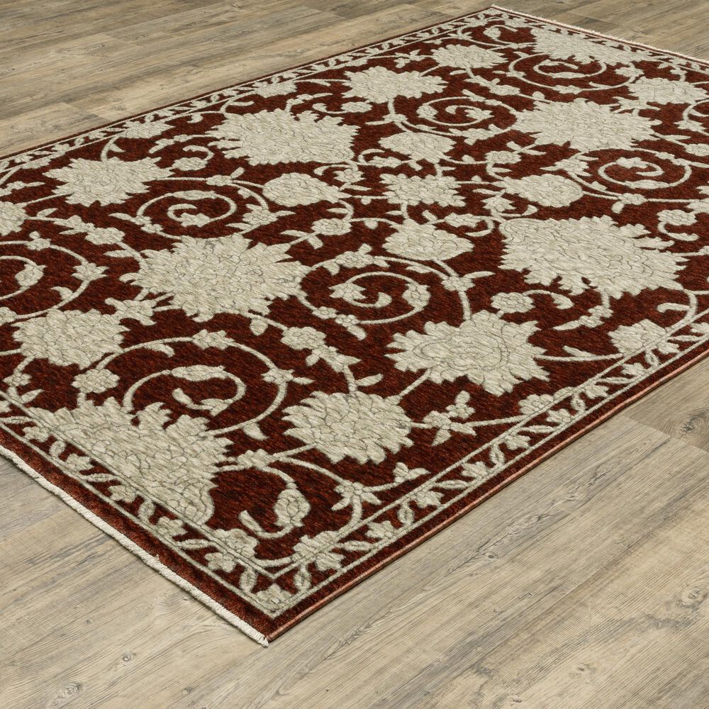 Oriental Weavers Capella Red and Beige 9&#39;10&quot; x 12&#39;10&quot; Area Rug, , large