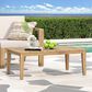 Hearth and Haven Outdoor Coffee Table with Slatted Top in Light Brown, , large