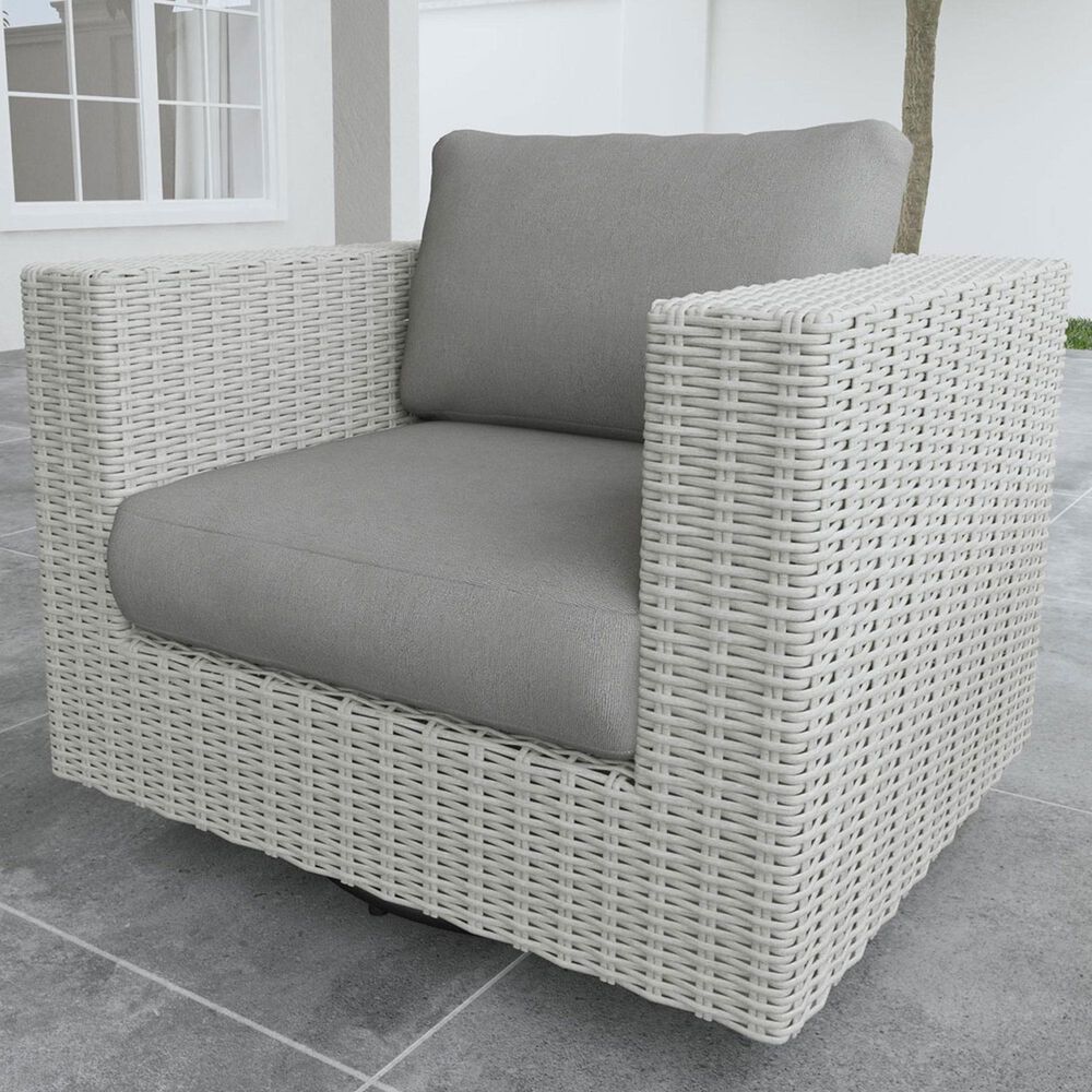 Steve Silver Co. Blakley Patio Swivel Chair in Dark Gray, , large