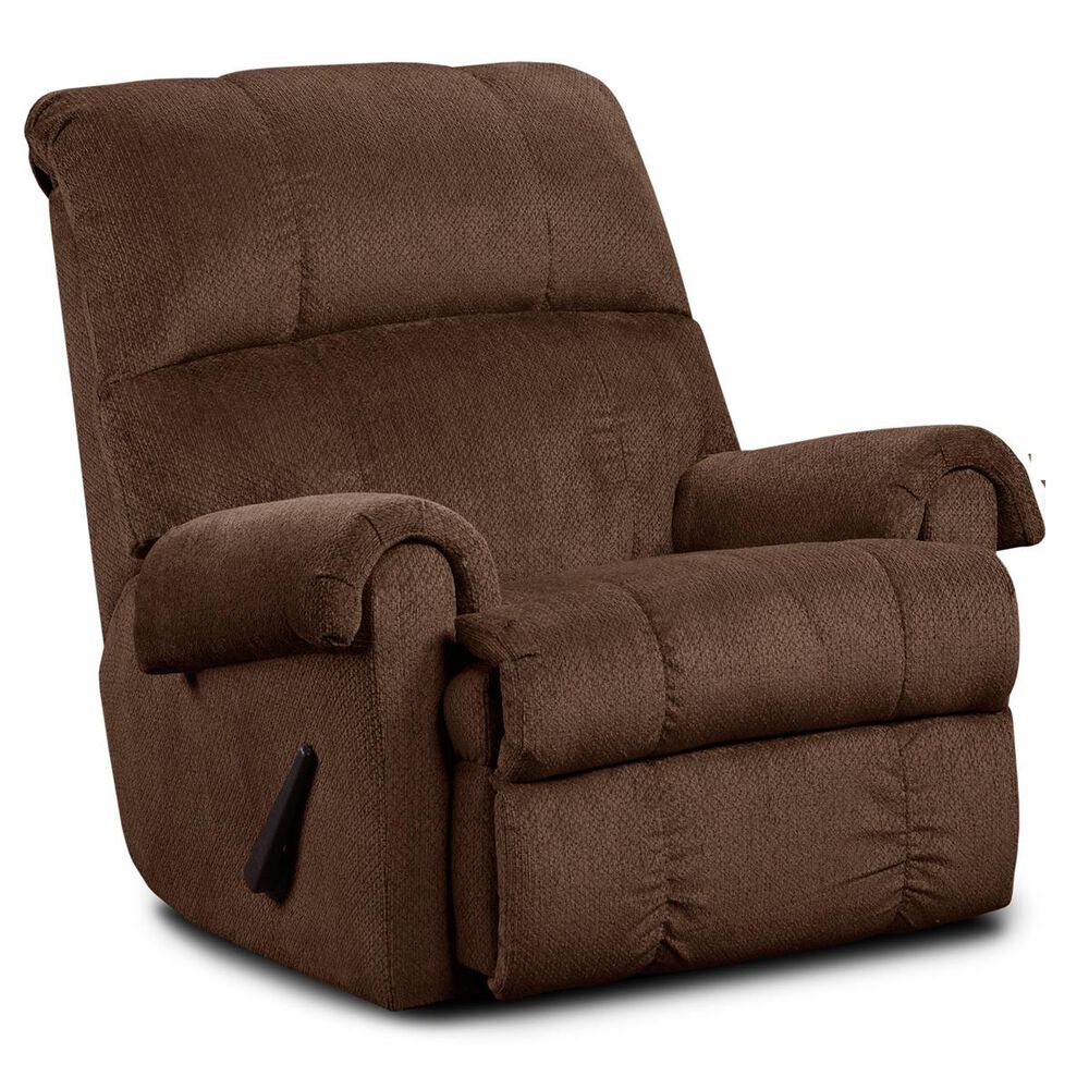Northwestern Rolled Arm Rocker Recliner in Kelly Chocolate, , large