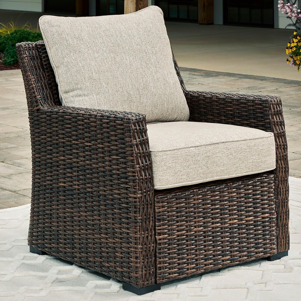 Ashley Brook Ranch Outdoor Lounge Chair in Brown, , large