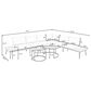 HOMLUX 6-Piece Outdoor Sectional Set in Gray, , large