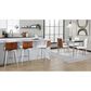 Lumisource Mason Swivel Counter Stool with White Cushion in Stainless Steel and Walnut (Set of 2), , large