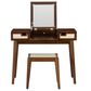 Linon Home Decor Camila Vanity with Stool in Walnut, , large