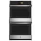 GE Profile 2-Piece Kitchen Package with 30" Built-In Double Wall Oven and 36" Electric Cooktop in Stainless Steel and Black, , large