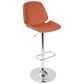 Lumisource Serena Barstool in Orange/Walnut, , large