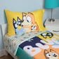 Nojo Baby and Kids Bluey 4-Piece Toddler Bed Set in Blue, Aqua, Yellow and Peach, , large