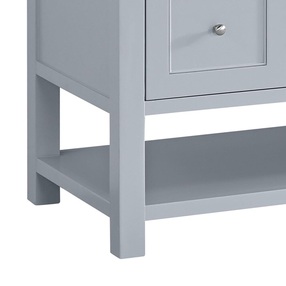 James Martin Vanities Breckenridge 60" Double Bathroom Vanity in Serenity Blue with 3 cm White Zeus Quartz Top and Rectangular Sinks, , large