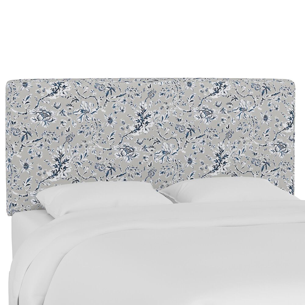 Skyline Furniture Queen Headboard in Indian Blockprint Grey, , large