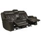 Interlochen Leather Power Reclining Console Loveseat in Boston Charcoal, , large