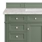 James Martin Vanities Brittany 48" Single Bathroom Vanity in Smokey Celadon with 3 cm Eternal Jasmine Pearl Quartz Top and Rectangular Sink, , large