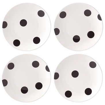 Kate Spade New York Deco Dot 4-Piece Tidbit Plate Set in Black and White, , large