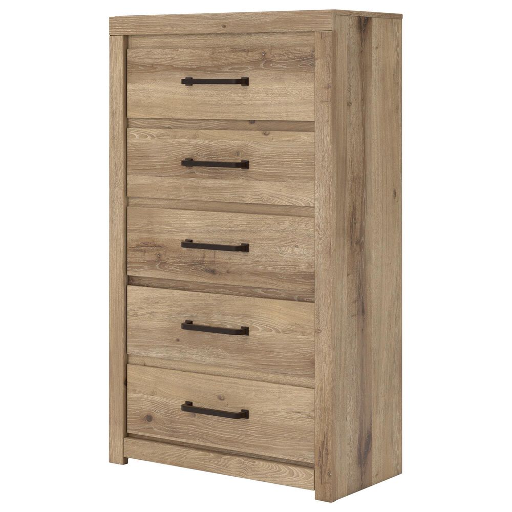 Ashley Brozmont 5-Drawer Chest in Natural Brown, , large