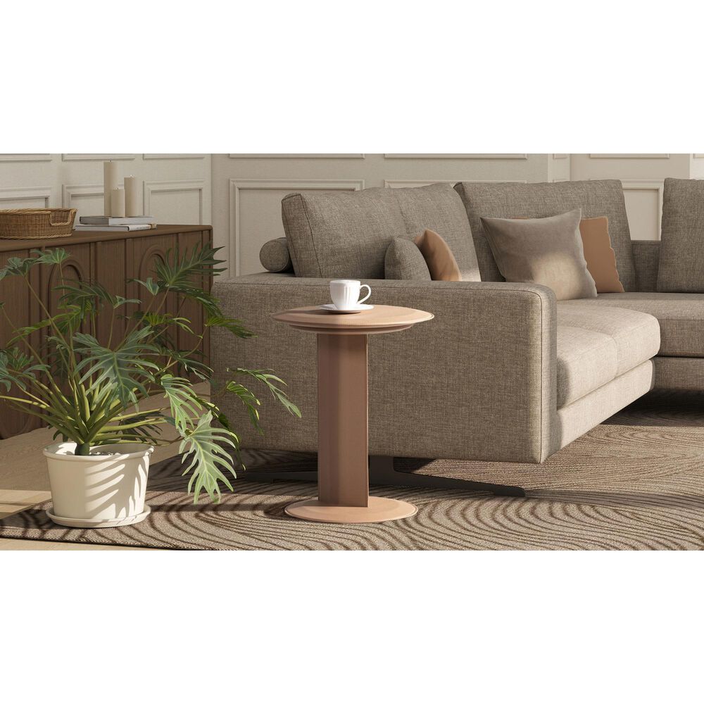 Jennifer Taylor Home Mode Side Table in Saddle Brown, , large