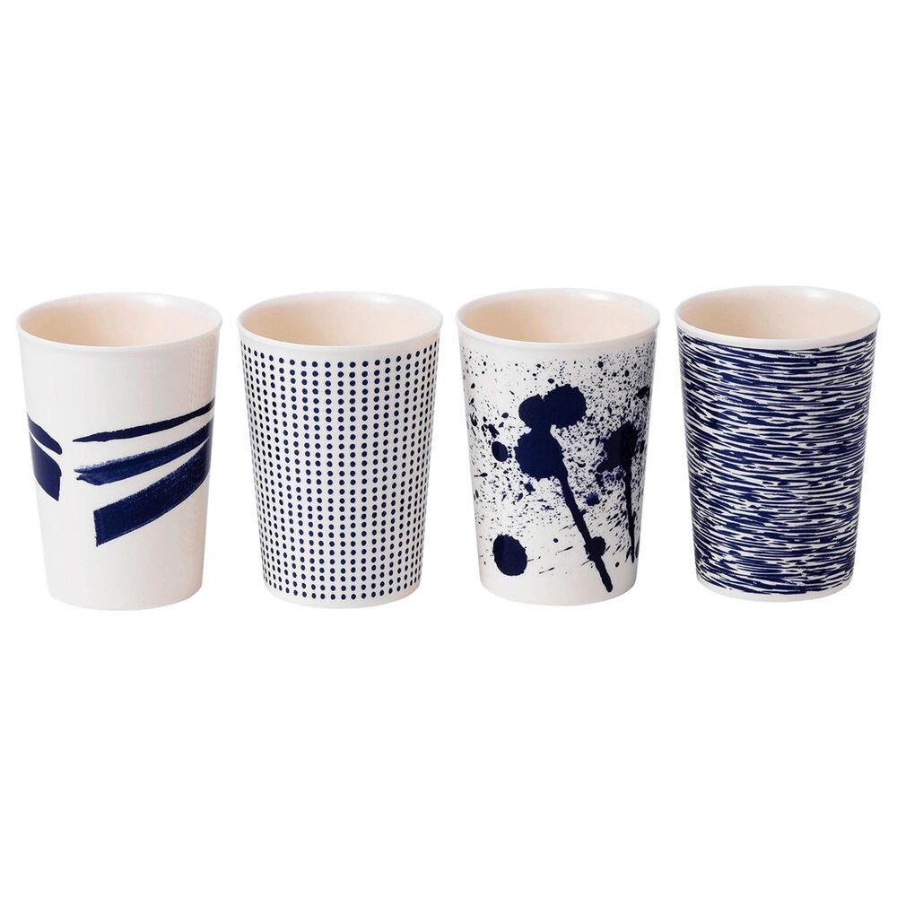 Royal Doulton Pacific Melamine Tumbler in Indigo Blue and White (Set of 4), , large