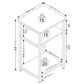 HOMLUX 3-Tier Metal Frame End Table with Storage Shelves in French Oak Grey and Black (Set of 2), , large