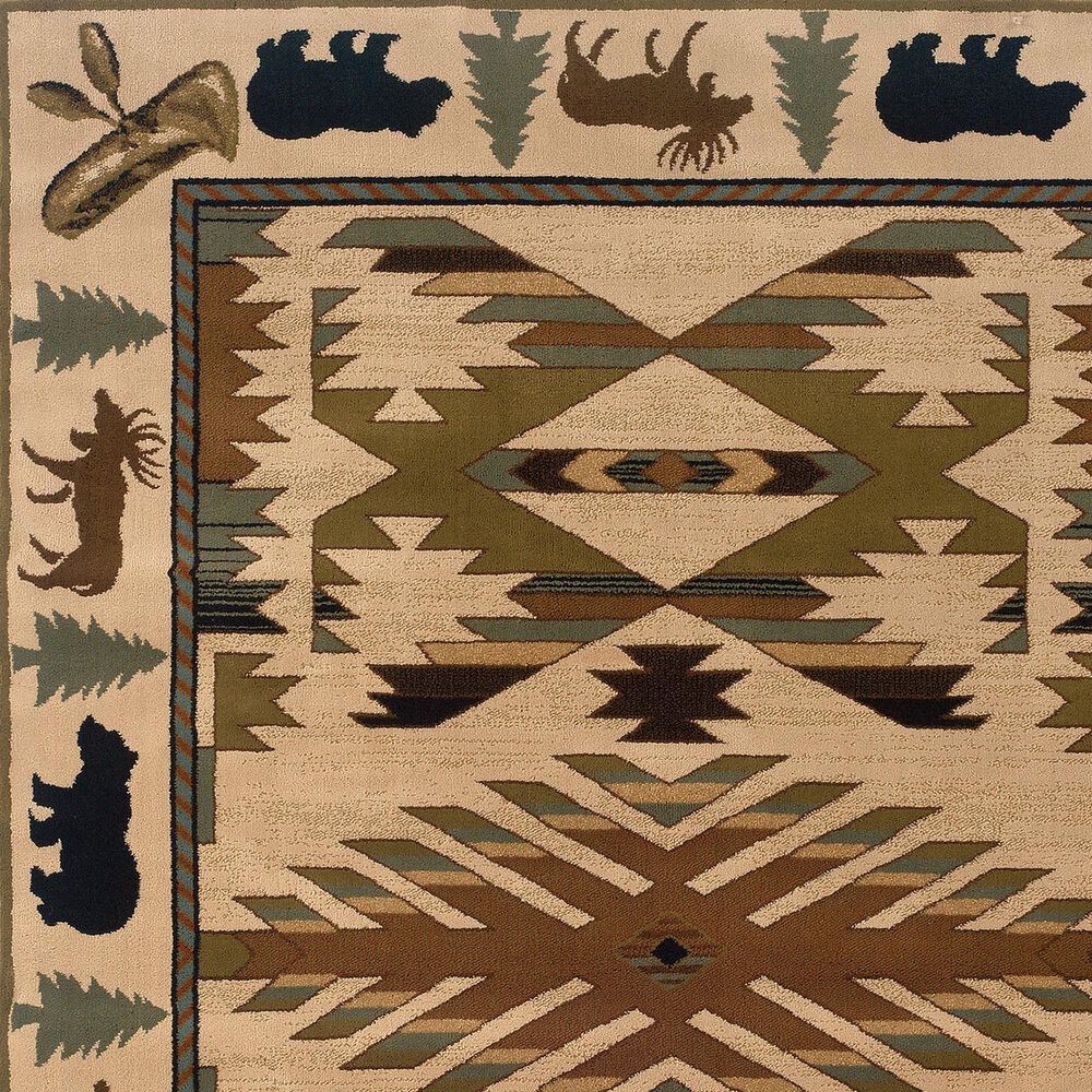 Oriental Weavers Hudson 1072A Beige 5"3" x 7"6" Area Rug, , large