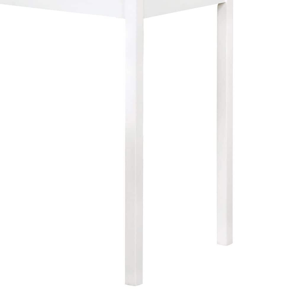 Linon Home Decor Lancer Tavern 3-Piece Counter Set with Faux Marble Top in Crisp White, , large