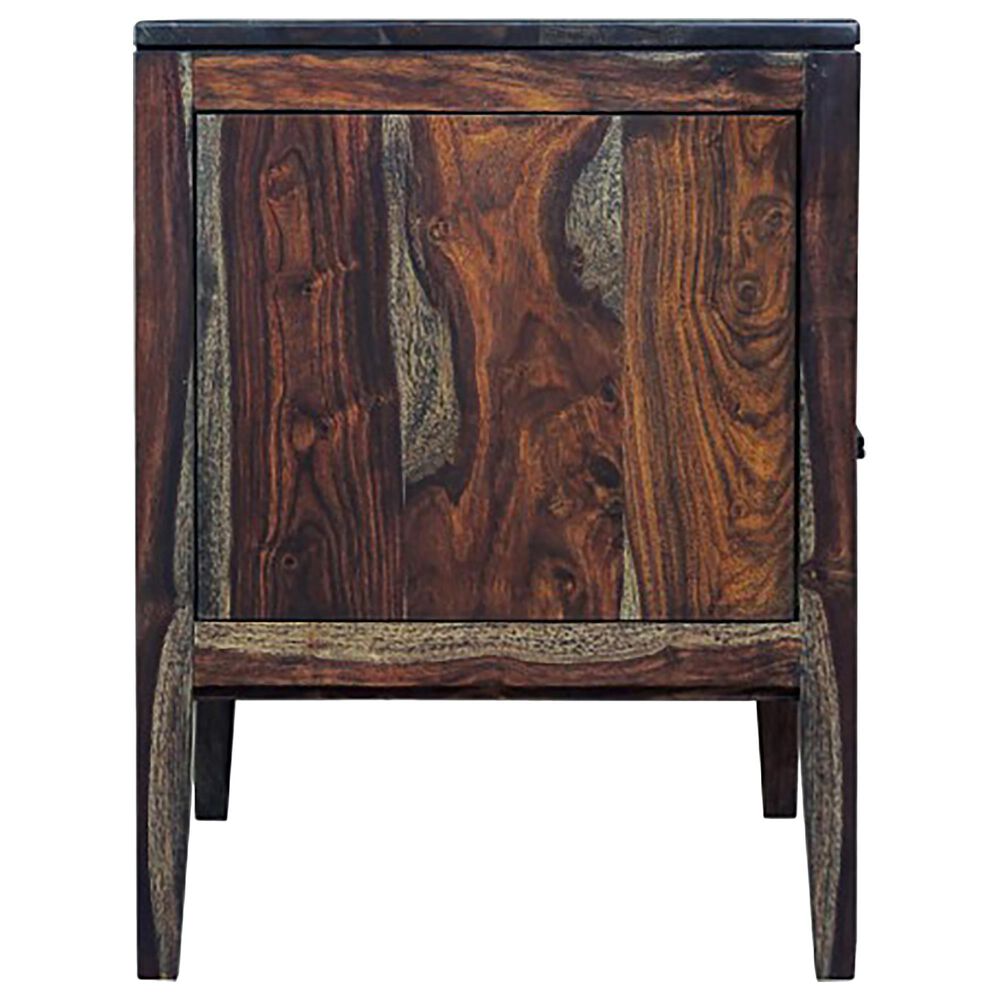 Porter Design Fall River 1 Drawer Nightstand in Brown and Gray, , large