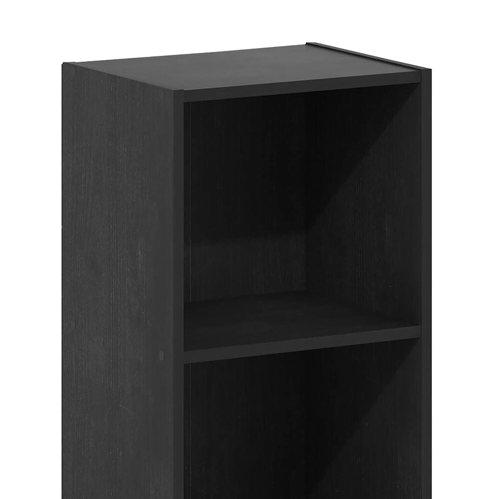 HOMLUX 3-Tier Shelf Bookcase with Door Storage Cabinet in Blackwood, , large