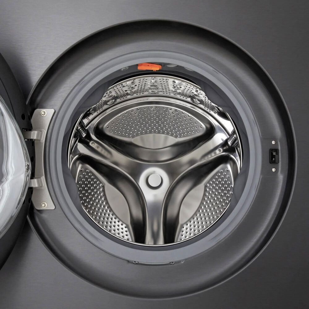 LG 5.8 Cu. Ft. Smart Front Load Washer in Brushed Black Steel, , large