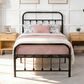 HOMLUX Twin Metal Bed Frame in Black, , large