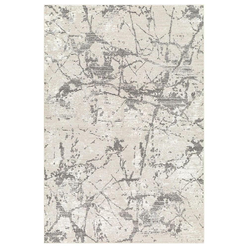 Surya Alder 7"7" x 10" Ivory, Taupe, Tan, Gray, Charcoal and Light Slate Area Rug, , large