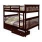 Forest Grove Full over Full Mission Bunk Bed with Drawers in Dark Cappuccino, , large