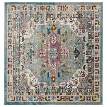 Safavieh Aria 6"6" Square Green and Creme Area Rug, , large
