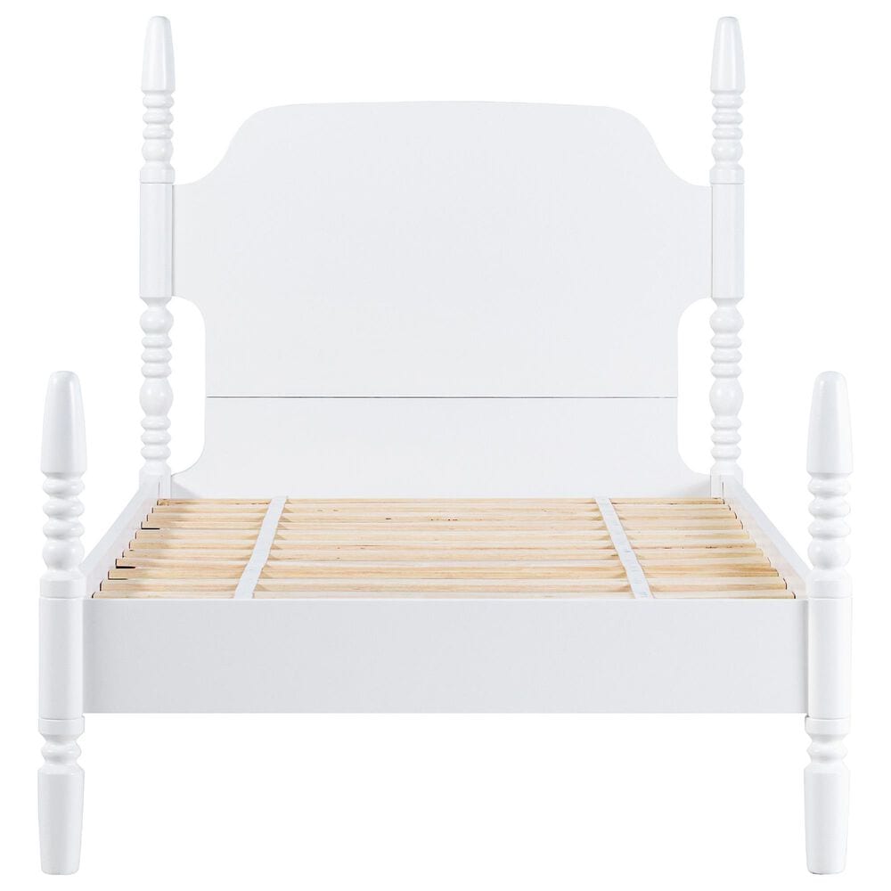 Walker Edison Vivienne Twin Platform Bed in White, , large