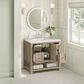 James Martin Vanities Breckenridge 36" Single Vanity in Whitewashed Oak with 3 cm Ethereal Noctis Quartz Top, , large