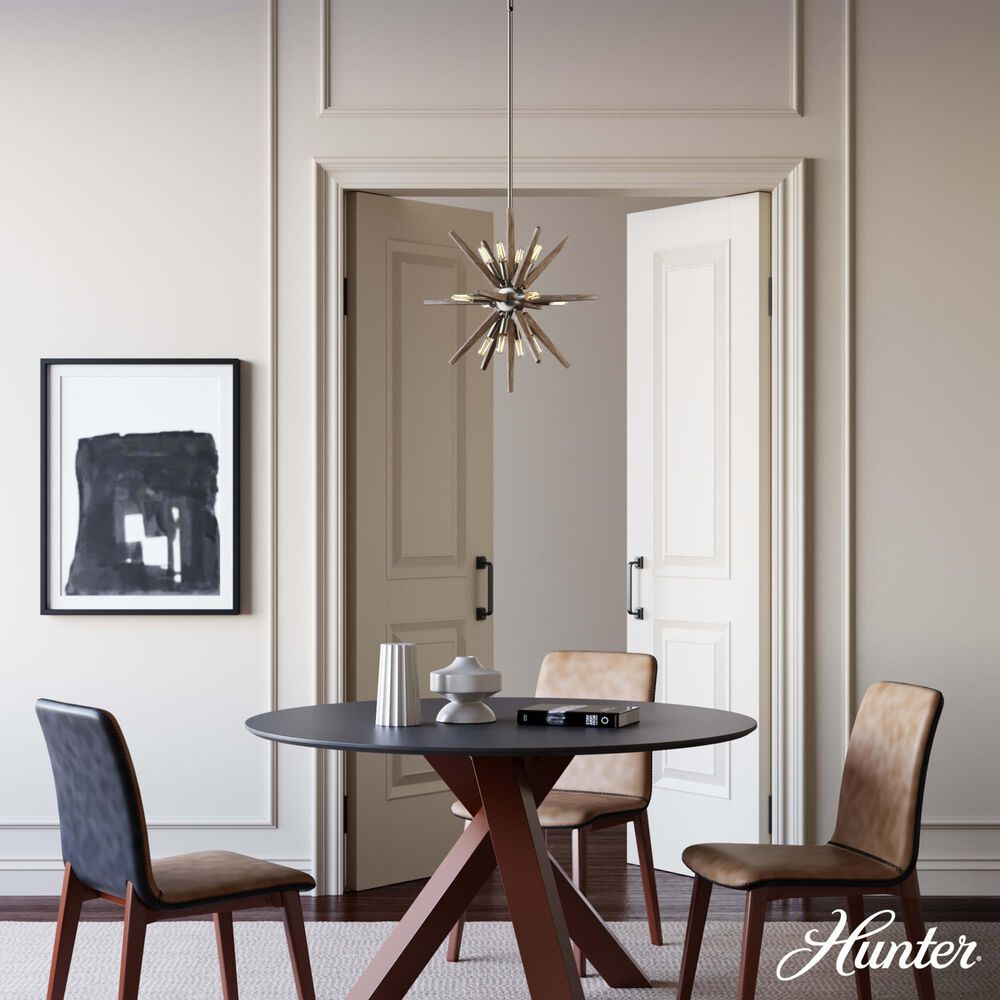 Hunter Jupiter Star 18&quot; 12-Light Pendant in Brushed Nickel, , large