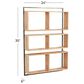 Maple and Jade 24" x 35" Wall Shelf in Natural Brown and Black, , large
