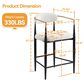 Morden Fort 26" Counter Stool with White Cushion in Black and Gold (Set of 2), , large
