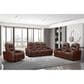 New Heritage Design Chester Power Reclining Loveseat in Brown, , large