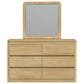 Mayberry Hill Rosalie 6 Drawer Dresser and Mirror in Natural, , large