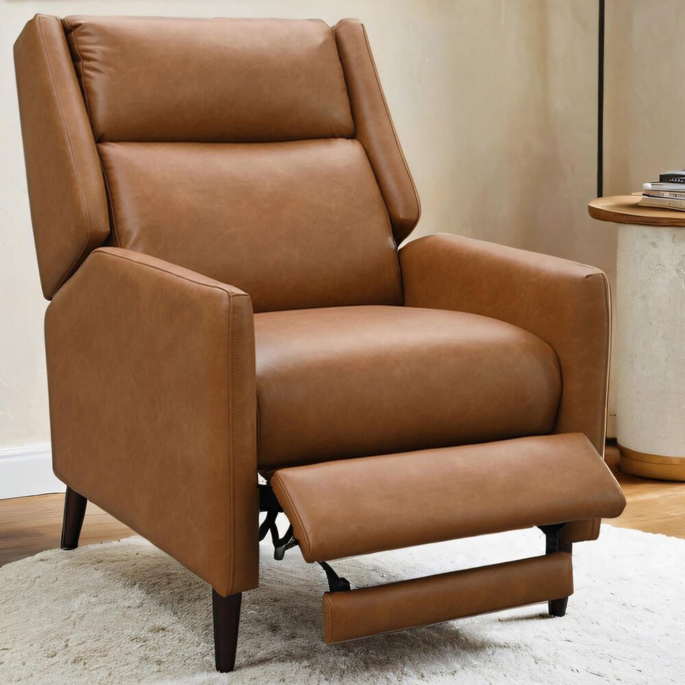 Furniture of America Selric Push Back Recliner in Brown, , large