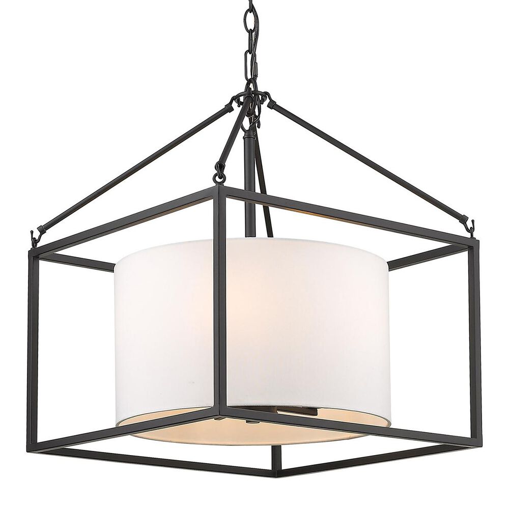 Golden Lighting Manhattan 5-Light Chandelier in Matte Black, , large